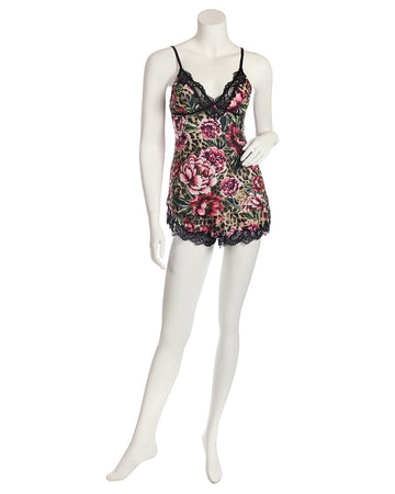 Dorina D01640M Dolores Floral and Cheetah Print Lace Boyshort myselflingerie.com